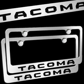 Brand New 2PCS Toyota Tacoma Chrome Plated Brass License Plate Frame Officially Licensed