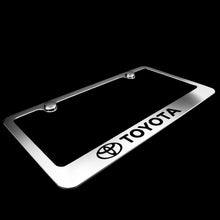 Load image into Gallery viewer, Brand New 2PCS Toyota Chrome Plated Brass License Plate Frame Officially Licensed