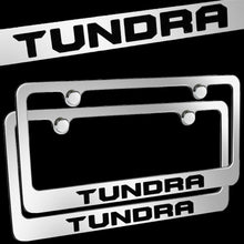 Load image into Gallery viewer, Brand New 2PCS Toyota Tundra Chrome Plated Brass License Plate Frame Officially Licensed