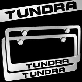 Brand New 2PCS Toyota Tundra Chrome Plated Brass License Plate Frame Officially Licensed