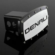 Load image into Gallery viewer, Brand New Denali Black Tow Hitch Cover Plug Cap 2&quot; Trailer Receiver Engraved Billet Allen Bolts Official Licensed Products
