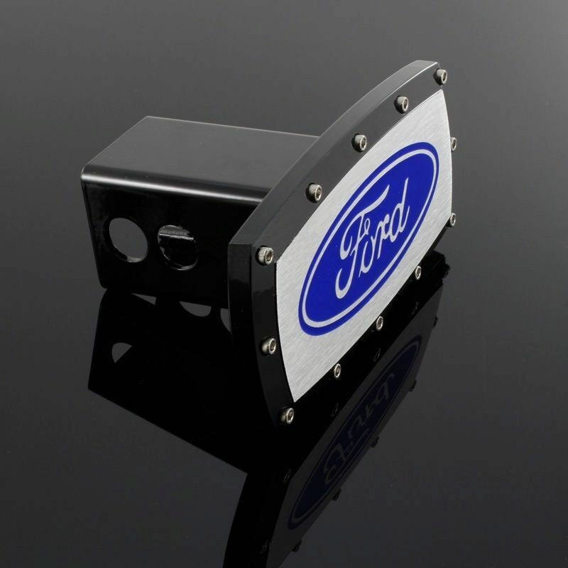 Brand New Ford Black Tow Hitch Cover Plug Cap 2" Trailer Receiver Engraved Billet Allen Bolts Official Licensed Products