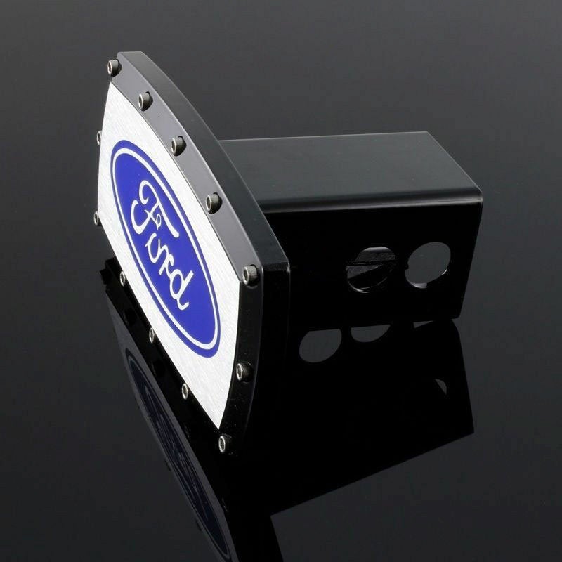 Brand New Ford Black Tow Hitch Cover Plug Cap 2" Trailer Receiver Engraved Billet Allen Bolts Official Licensed Products
