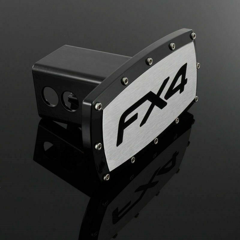 Brand New FX4 Black Tow Hitch Cover Plug Cap 2" Trailer Receiver Engraved Billet Allen Bolts Official Licensed Products