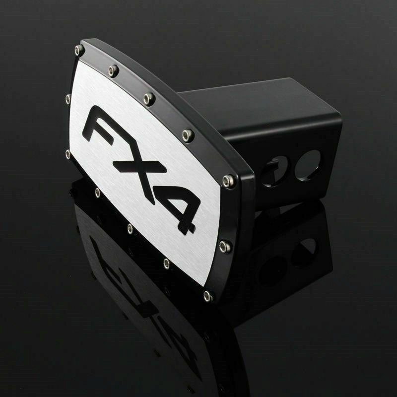 Brand New FX4 Black Tow Hitch Cover Plug Cap 2" Trailer Receiver Engraved Billet Allen Bolts Official Licensed Products