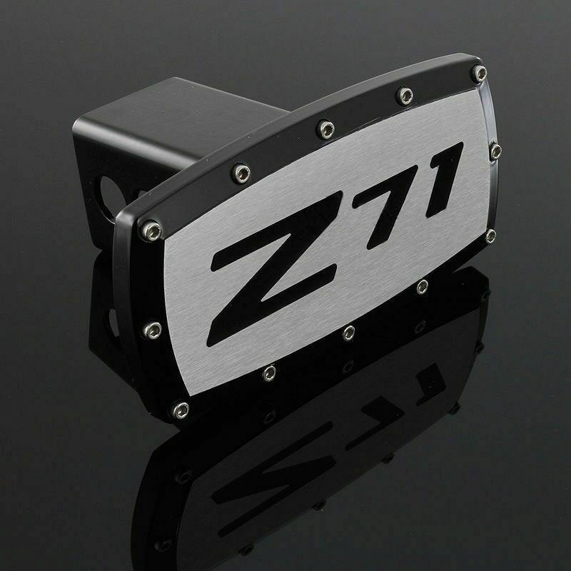 Brand New Z71 Black Tow Hitch Cover Plug Cap 2" Trailer Receiver Engraved Billet Allen Bolts Official Licensed Products