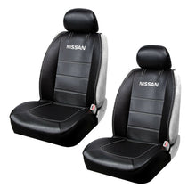 Load image into Gallery viewer, BRAND New 2PCS Universal Nissan Elite Synthetic Leather Car Truck Suv 2 Front Sideless Seat Covers Set + Headrest Cover Also