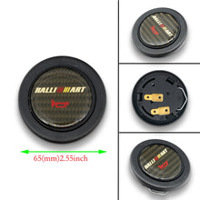 Load image into Gallery viewer, Brand New Universal Jdm Ralliart Car Horn Button Steering Wheel Center Cap Carbon Fiber