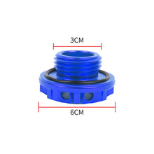 Load image into Gallery viewer, Brand New Jdm Domo Real Carbon Fiber Sticker with ALUMNIUM Blue Billet Engine Oil FILLER Cap