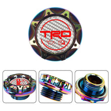 Load image into Gallery viewer, Brand New Jdm TRD Real Carbon Fiber Sticker with ALUMNIUM Neo-Chrome Billet Engine Oil FILLER Cap