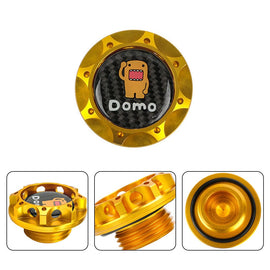 Brand New Jdm Domo Real Carbon Fiber Sticker with ALUMNIUM Gold Billet Engine Oil FILLER Cap