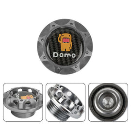 Brand New Jdm Domo Real Carbon Fiber Sticker with ALUMNIUM Gray Billet Engine Oil FILLER Cap