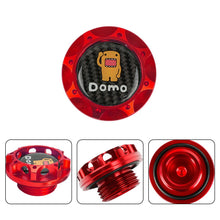 Load image into Gallery viewer, Brand New Jdm Domo Real Carbon Fiber Sticker with ALUMNIUM Red Billet Engine Oil FILLER Cap