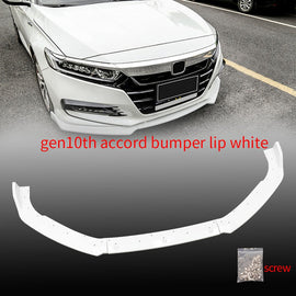 Brand New 3PCS 2018-2021 Honda Accord 4DR Painted White Front Body Bumper LIP Kit