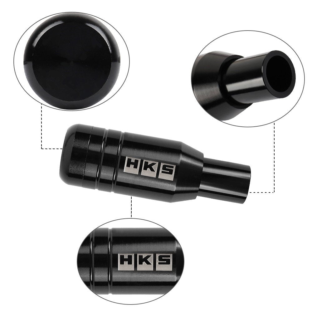 Brand New Universal JDM HKS Aluminum Black Automatic Gear Stick Shift Knob Lever Shifter