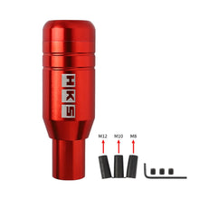 Load image into Gallery viewer, Brand New Universal JDM HKS Aluminum Red Automatic Gear Stick Shift Knob Lever Shifter