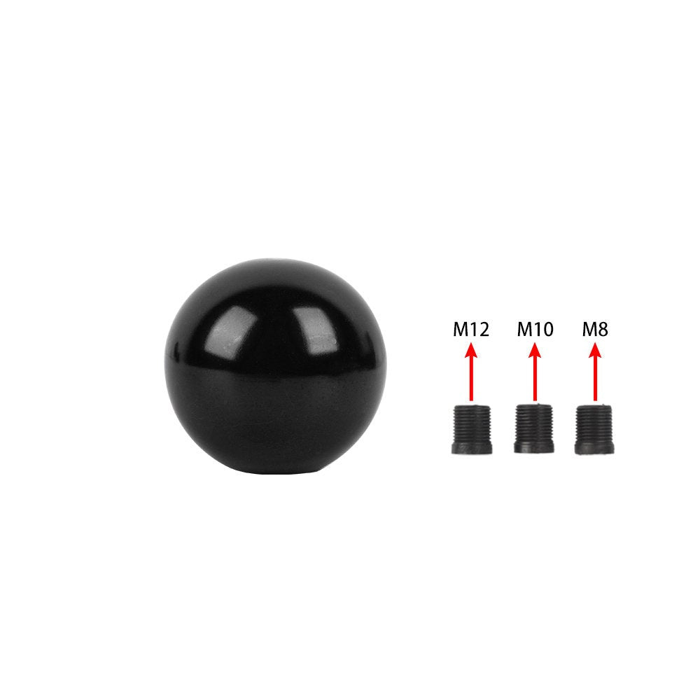 Brand New Universal TRD Black Aluminum Round Ball Shift Knob Manual Car Racing Gear Shifter M8 M10 M12