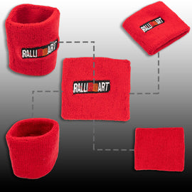 Brand New 2PCS Racing Ralliart Red Car Reservoir Tank Oil Cover Sock Racing Tank Sock