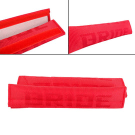 Brand New 2PCS BRIDE Racing Red Gradation Seat Belt Cover Shoulder Pads Fabric Racing Seat Material