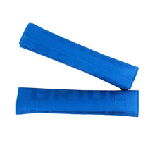 Load image into Gallery viewer, Brand New 2PCS BRIDE Racing Blue Gradation Seat Belt Cover Shoulder Pads Fabric Racing Seat Material