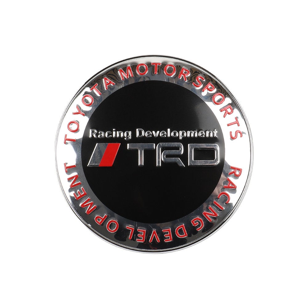 Brand New JDM TRD Plastic Round Emblem Front Grille Badge For All Cars Front Grille