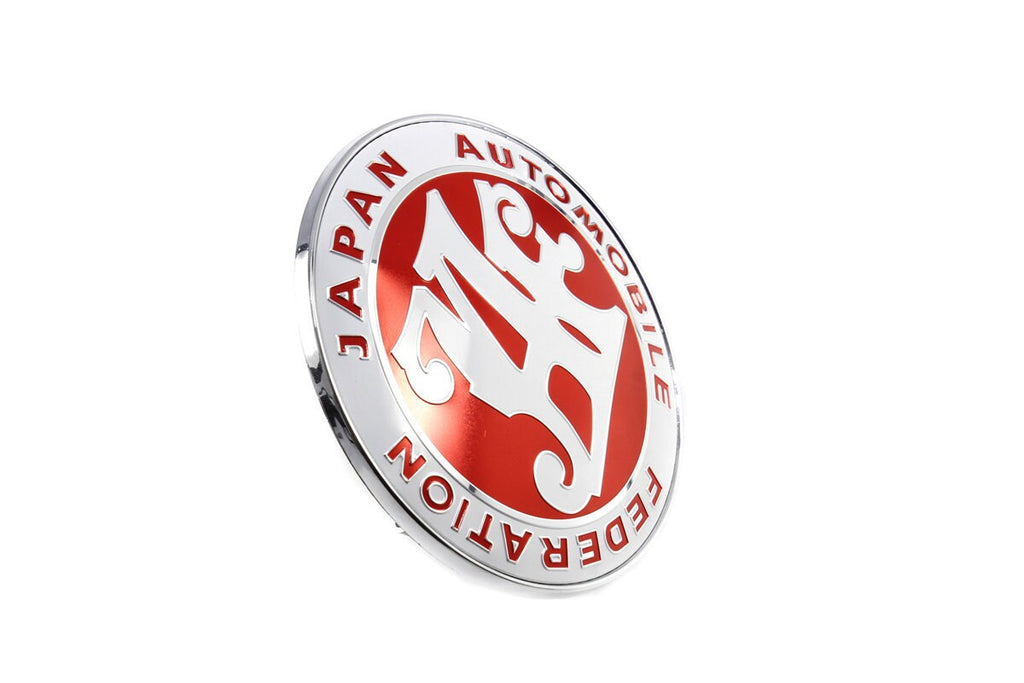 Brand New Universal Japan Automobile Federation JDM JAF Red Emblem Badge For Toyota Front Grille