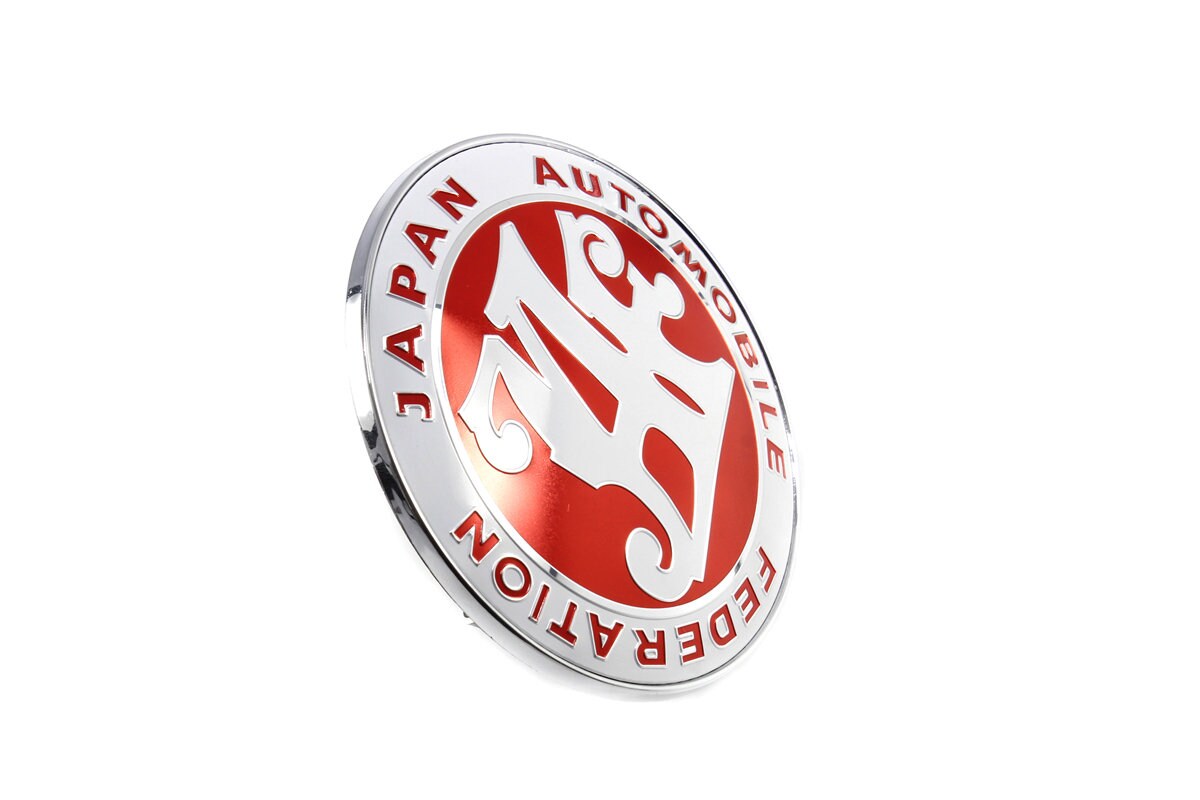 Brand New Universal Japan Automobile Federation JDM JAF Red Emblem
