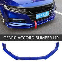 Load image into Gallery viewer, Brand New 3PCS 2018-2020 Honda Accord 4DR Blue Front Body Bumper LIP Kit