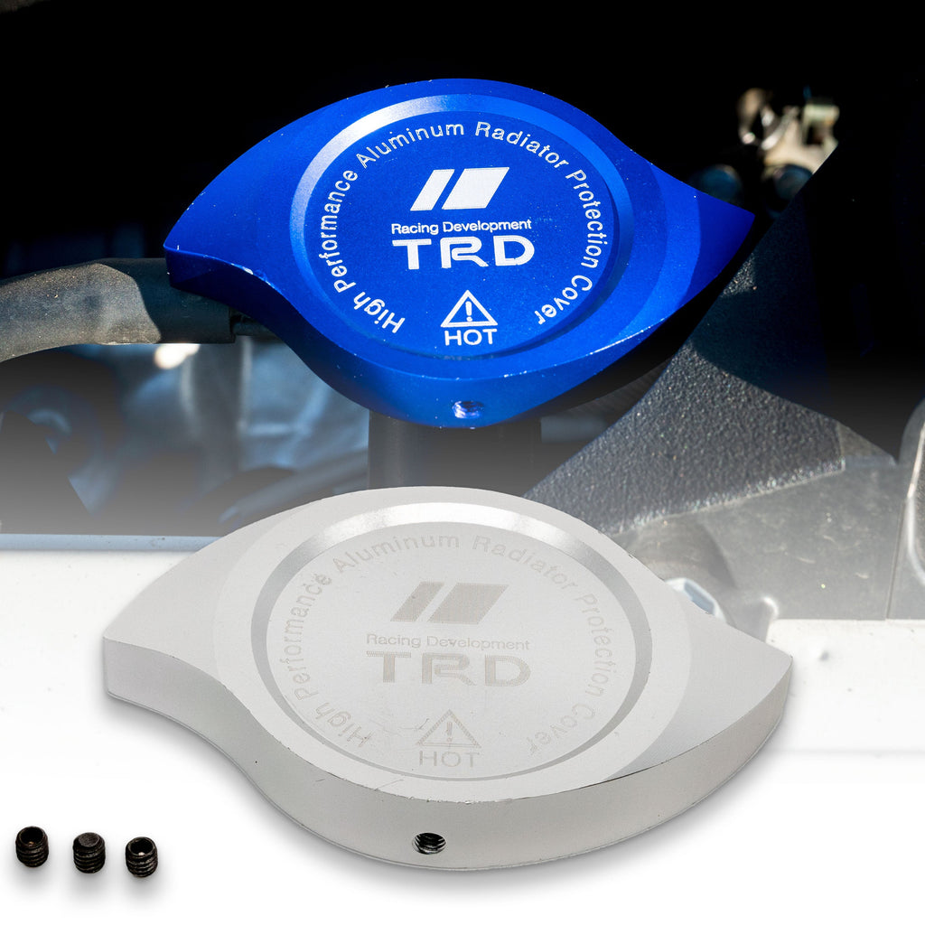 Brand New TOYOTA TRD Silver Billet Aluminum Radiator Protector Pressure Cap Cover Performance