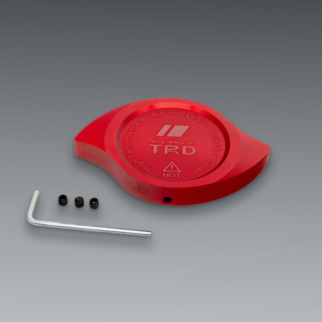 Brand New TOYOTA TRD Red Billet Aluminum Radiator Protector Pressure Cap Cover Performance