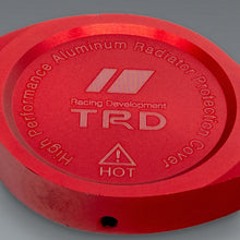 Load image into Gallery viewer, Brand New TOYOTA TRD Red Billet Aluminum Radiator Protector Pressure Cap Cover Performance