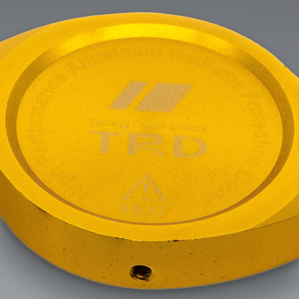 Brand New TOYOTA TRD Gold Billet Aluminum Radiator Protector Pressure Cap Cover Performance