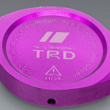 Load image into Gallery viewer, Brand New TOYOTA TRD Purple Billet Aluminum Radiator Protector Pressure Cap Cover Performance