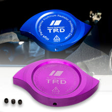 Load image into Gallery viewer, Brand New TOYOTA TRD Purple Billet Aluminum Radiator Protector Pressure Cap Cover Performance