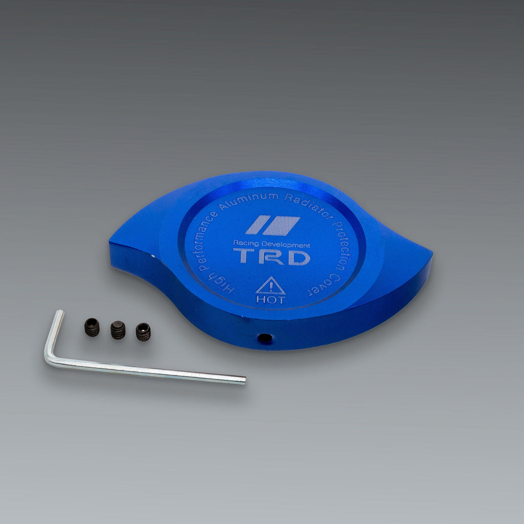 Brand New TOYOTA TRD Blue Billet Aluminum Radiator Protector Pressure Cap Cover Performance