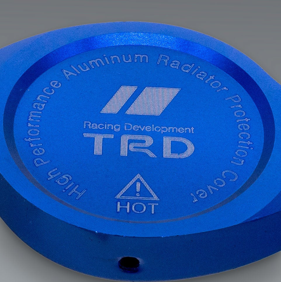 Brand New TOYOTA TRD Blue Billet Aluminum Radiator Protector Pressure Cap Cover Performance