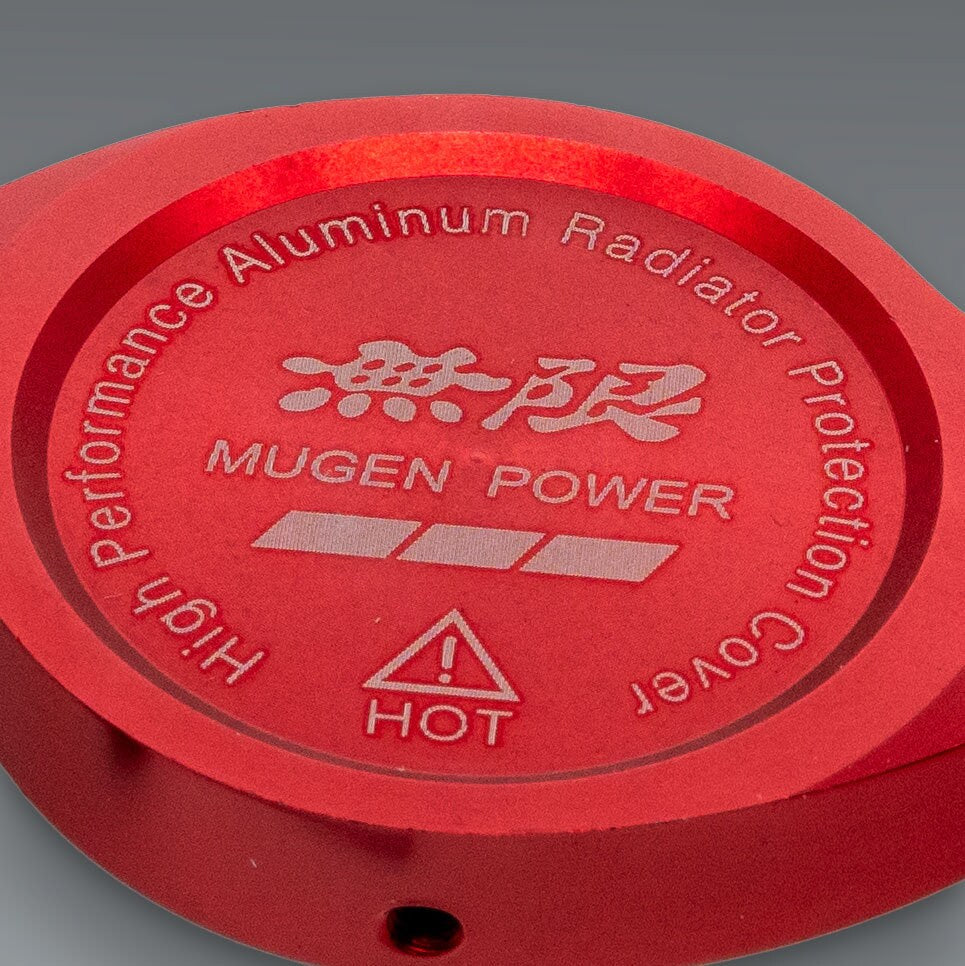 Brand New Mugen Power Red Billet Aluminum Radiator Protector Pressure Cap Cover Performance