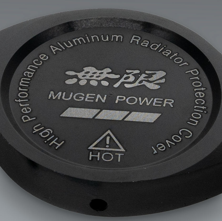 Brand New Mugen Power Black Billet Aluminum Radiator Protector Pressure Cap Cover Performance
