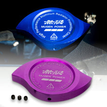 Load image into Gallery viewer, Brand New Mugen Power Purple Billet Aluminum Radiator Protector Pressure Cap Cover Performance