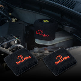 Brand New 2PCS Racing Brembo Black Car Reservoir Tank Oil Cover Sock Racing Tank Sock