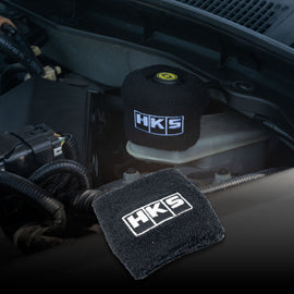 Brand New 1PCS Racing HKS Black Car Reservoir Tank Oil Cover Sock Racing Tank Sock