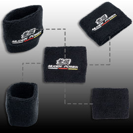 Brand New 2PCS Racing Mugen Power Black Car Reservoir Tank Oil Cover Sock Racing Tank Sock