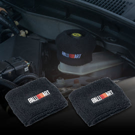 Brand New 2PCS Racing Ralliart Black Car Reservoir Tank Oil Cover Sock Racing Tank Sock