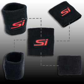 Brand New 2PCS Racing Civic SI Black Car Reservoir Tank Oil Cover Sock Racing Tank Sock