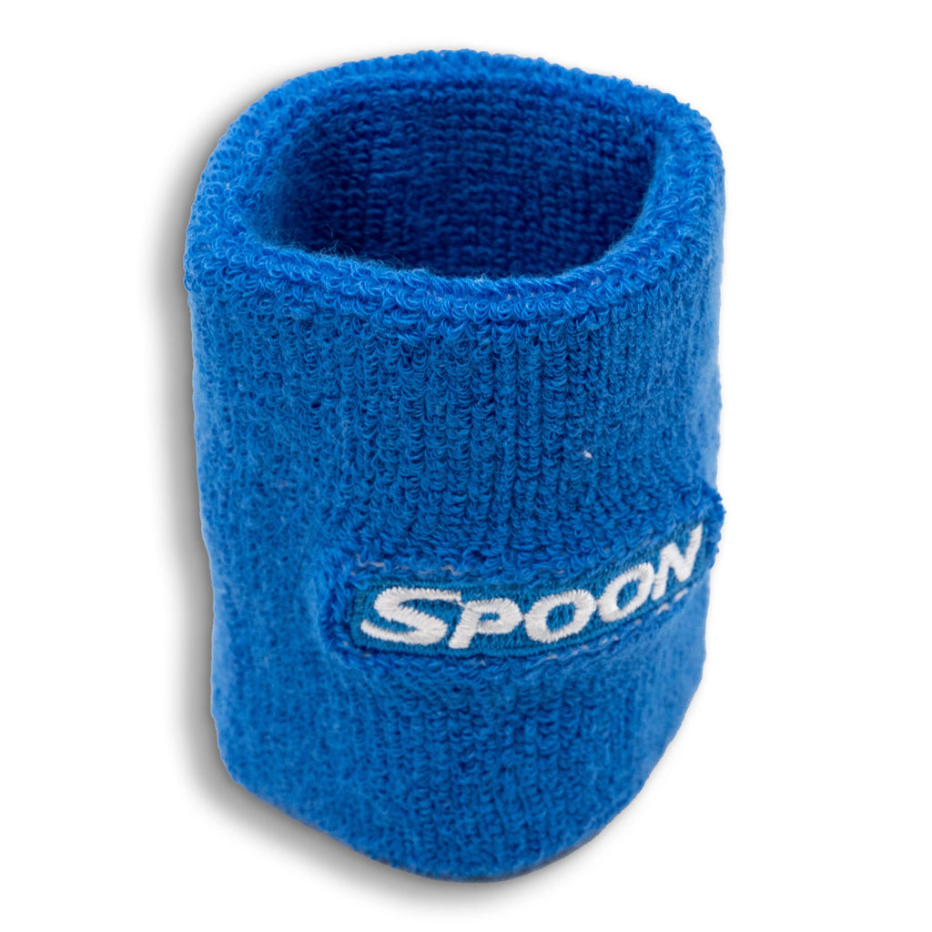 Brand New 2PCS Racing Spoon Sports Blue Car Reservoir Tank Oil Cover Sock Racing Tank Sock