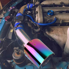 Brand New Universal Air Intake Neo-Chrome Filter Heat Shield Cover Stainless Steel Fits For 2.5