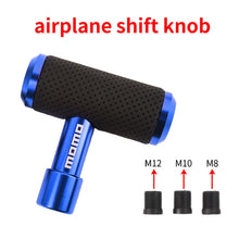 Load image into Gallery viewer, BRAND NEW MOMO BLUE Leather Car Shift Knob Aircraft Joystick Transmission Racing Gear M8 M10 M12