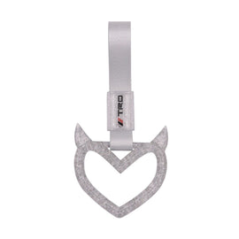 Brand New Devil TRD Demon Heart Silver JDM TSURIKAWA Ring Subway Train Bus Handle Strap Charm Drift