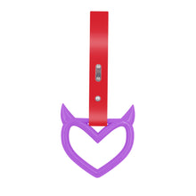 Load image into Gallery viewer, Brand New Devil Demon Heart Purple JDM TSURIKAWA Ring Subway Train Bus Handle Strap Charm Drift