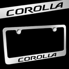 Load image into Gallery viewer, Brand New 1PCS Toyota Corolla Chrome Plated Brass License Plate Frame Officially Licensed
